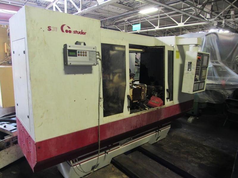 14" x 25.6" Studer #S31-Lean, CNC cylindrical grinder, (2) 20" x 3"-16" x 3" outside dimension wheels, 6.9" H
