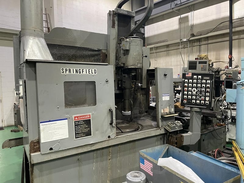 Springfield #2A-TR, Universal Vertical Grinder, 35" Swing, 18" Vertical Slide Stroke, 30" Table diameter