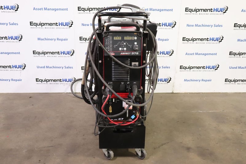 Lincoln Electric #Aspect-375, AC/DC tig welder with foot control & water cooler
