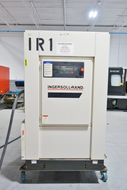 194 cfm, 125 psig, Ingersoll-Rand #EP-5-SE, screw type air compressor, 50 HP