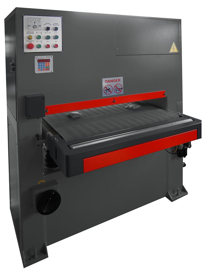 37" x 60" GMC #FP-3760T, belt sander, variable speed conveyor, motorized table lift, 8" contact roll, 37"
