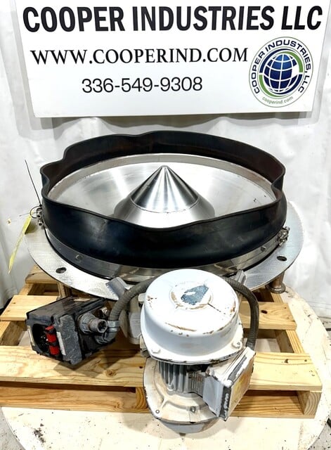 Azo, Azo bin activator, 30" dia inlet, 11-1/2" dia outlet, 3' dia flange, 16-1/2" tall