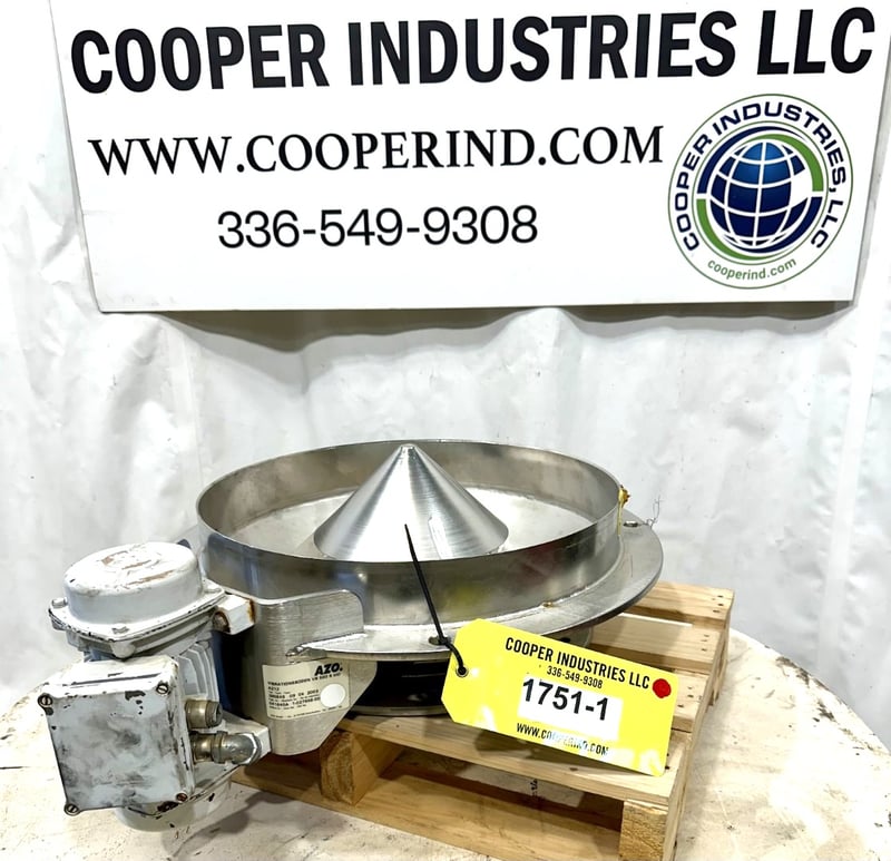 Azo, Azo bin activator, 20-1/2" diameter, 9" tall, 11-5/8" dia outlet w/17-1/2" dia flange