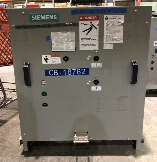 2000 Amp, SIEMENS, 05-GSMG-0063-2000-164, 4760 Volts, 2010, 125 VDC CL/TR/MOT