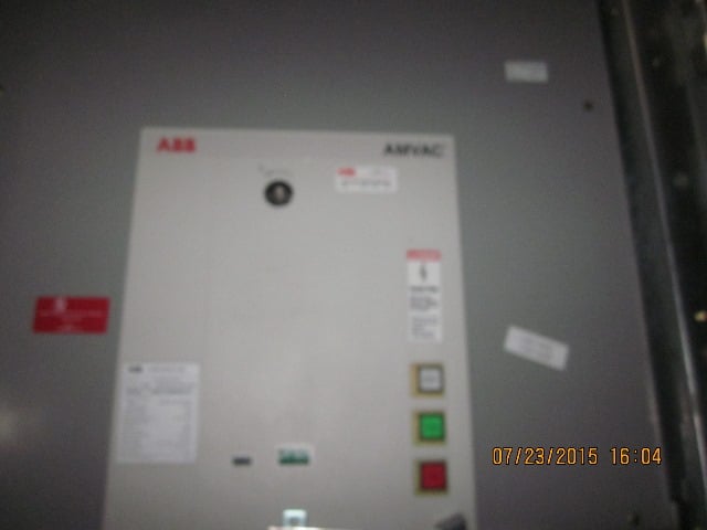 1200 Amp, ABB, AMVAC, 4160 Volts, 2009, ELECTRICALLY OPERATED, UNUSED:1