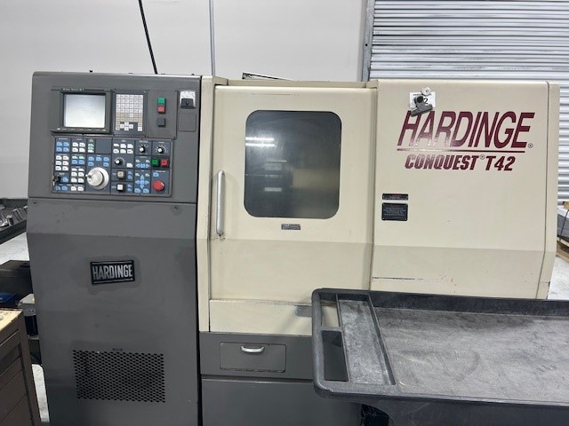 Hardinge #Conquest-T42, CNC lathe, 16" C collet chuck, Fanuc 18T, 12 turret, tailstock, 1995