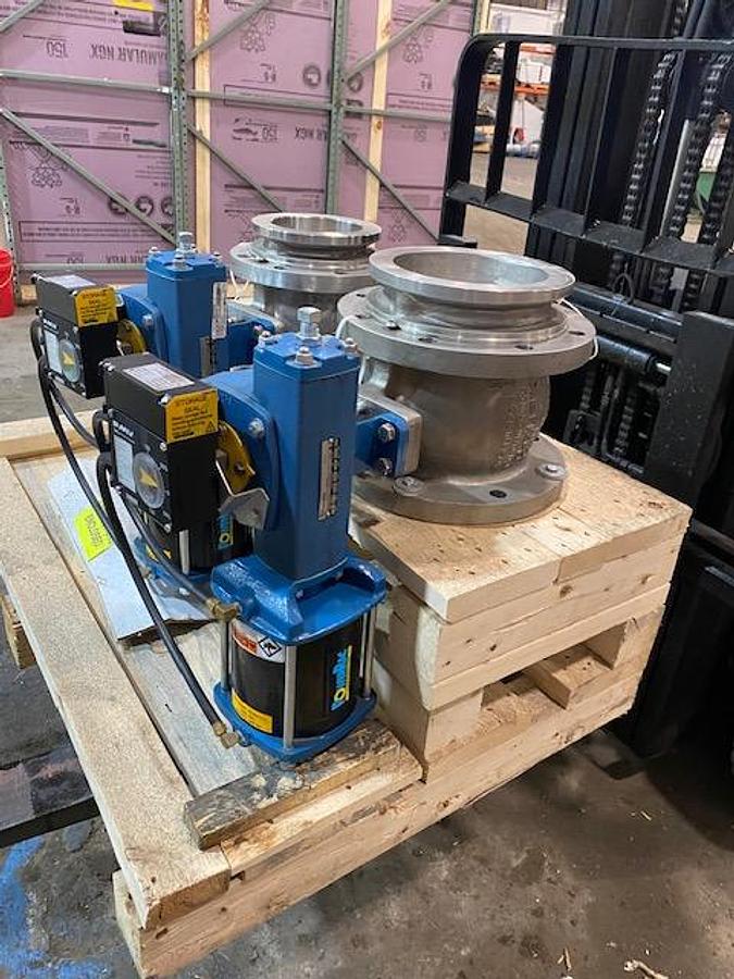 8" Dezurik #VPB size 8, Stainless steel ball valve, 450°F max temp., shaft 2205, seat 317R, new