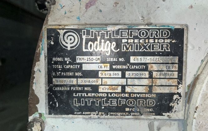 Littleford #FKM-150-DK, Mixer, Stainless Steel