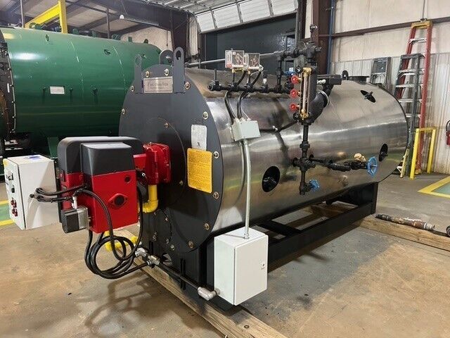 70 HP York-Shipley, natural gas firetube boiler, 150 psi, w/ new Oilon Burner, new controls & wiring