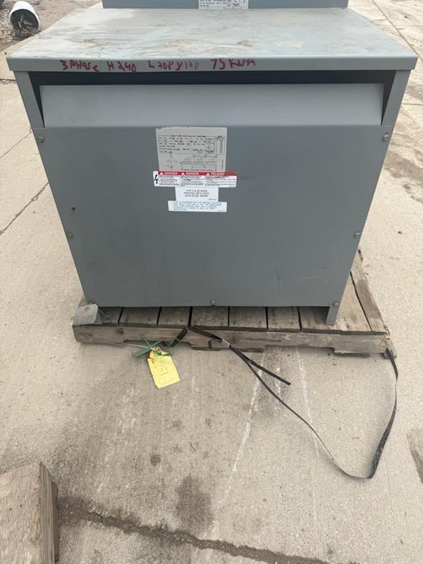 75 KVA 240 Primary, 208Y/120 Secondary, Sorgel #34328-17212-007, 3 phase Insulated Transformers, class AA