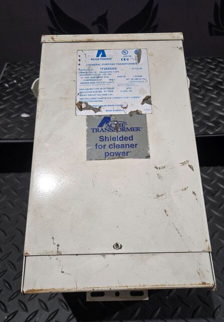 5 KVA 190-440 Primary, 120/240 Secondary, Acme TF252520S, general purpose transformer