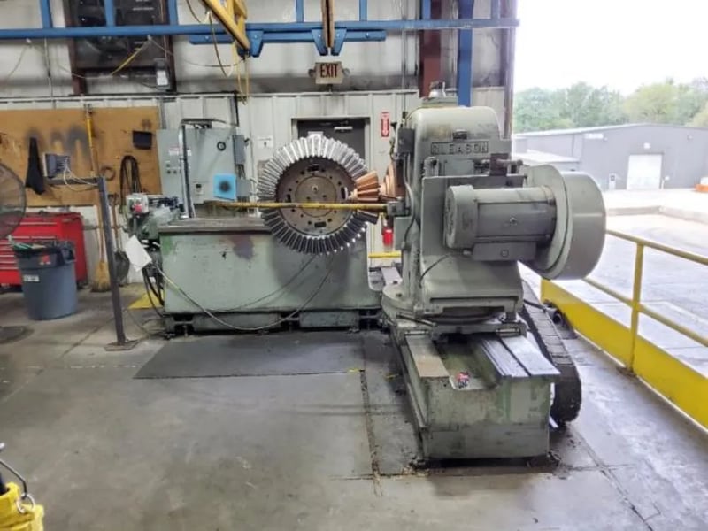 Gleason #61, Angular Hypoid Tester, 90" diameter, 0-135 Deg. Shaft Angle, 600 RPM Spindle