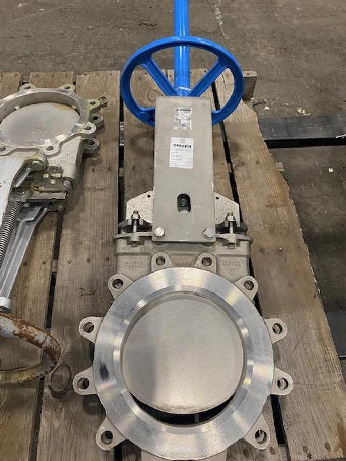 10" Orbinox #20-3636MI-10.0 SSY manual slide aget valve, unused, new, 2023