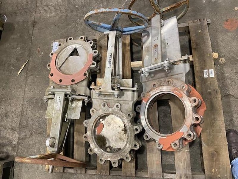 10" Dezurik, Stainless steel manual slide gate valves, lot of 3