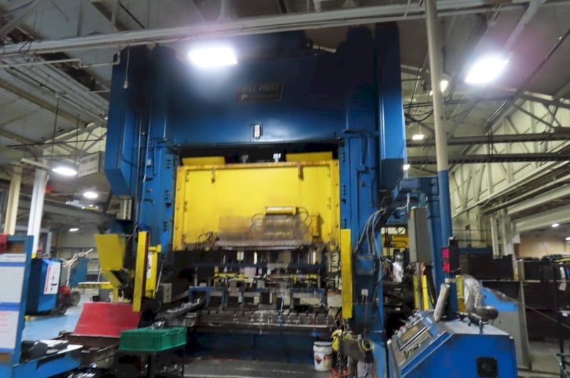 800 Ton, Eagle Press #SC2-800-108-54, 12" stroke, 36" Shut Height, 40 SPM