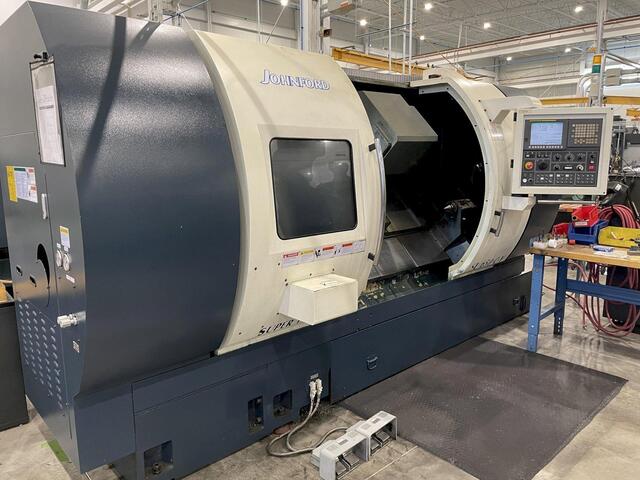 Johnford #SL-650, CNC lathe, 22.8" swing, 10" chuck, 3" bar, 60" centers, 16.5" diameter, A2-8, 12 turret