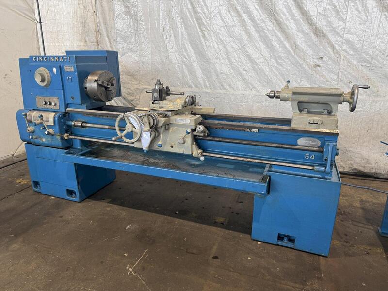17" x 54" Cincinnati #17-Hydrashift, engine lathe, 10" 3-jaw chuck, tailstock, quick change tool post