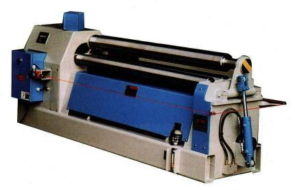 8' x .33" WDM #K-9-8, hydraulic initial pinch plate bending machine, 9" roll diameter, 10 HP, digital read