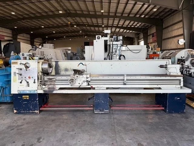 18"/28" x 120" Willis #18120, engine lathe, 16" Bison 3-jaw chuck, 3-1/8" spindle bore, 22-1700 RPM, D1-8, 10