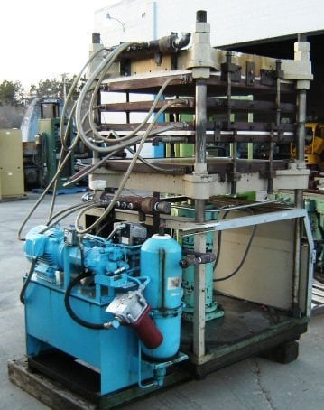 50 Ton, Marion, up-acting, 4-post, 42" x 3' W platen, 20" est.stroke