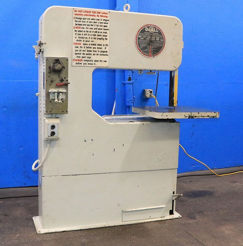 30" x 12" DoAll #3012-U, Vertical Band Saw, 160" Blade length, 24" x 24" Tilting Table, 50-300/850-5200 FPM