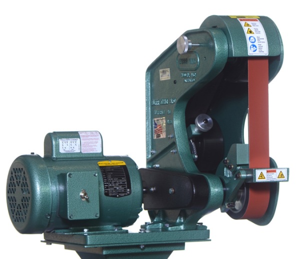 2" x 48" Burr King #482, 3-Wheel Belt Grinder, Single Speed, 6000 SFPM, 1 HP, 120 V, new