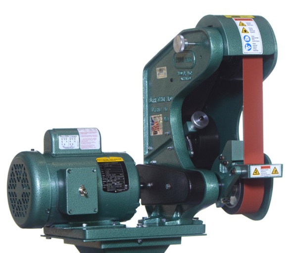 2" x 48" Burr King #482, 3-Wheel Belt Grinder, Variable Speed, 600-6000 SFPM, 1 HP, 120 V, new