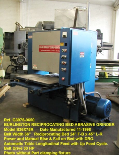 burlington wide belt sander