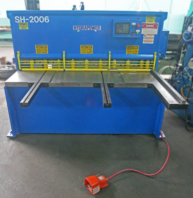 1/4" x 6' Hydrapower #SH-2006, Hydraulic Power Squaring Shear, 48" Back Gauge, 20 HP