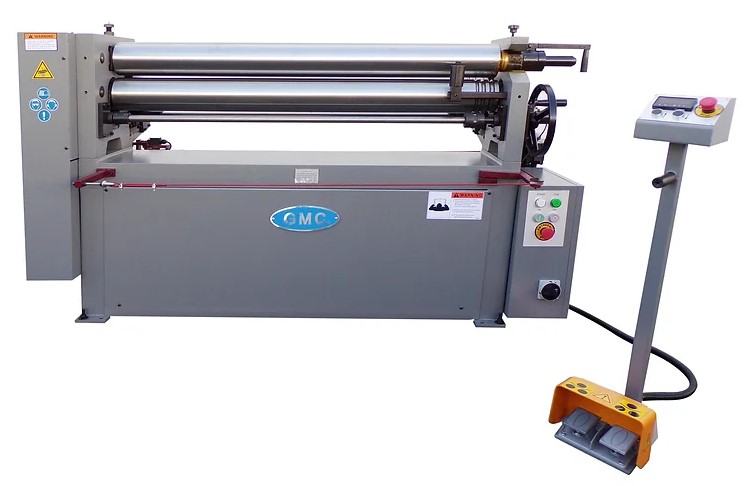 6.7' x 10 gauge GMC #PBR-0610E, Heavy Duty Power Bending Roll, 3-Roll, 5" diameter Roll, 6.75" min. Bending