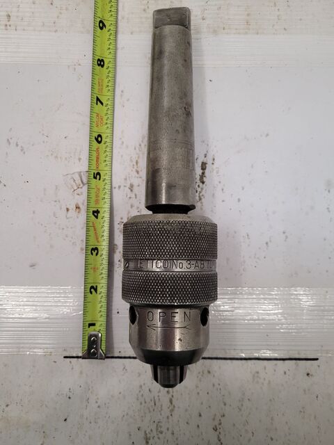Nikken #DT45-6, Quick Change Tool Holder, 45 Taper, 1/2" Drill Chuck, 8" overall length