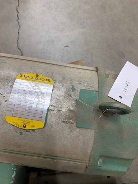 3 HP 1750 RPM Baldor, Frame 215C, TEFC, 180 VA, 100/200 VF