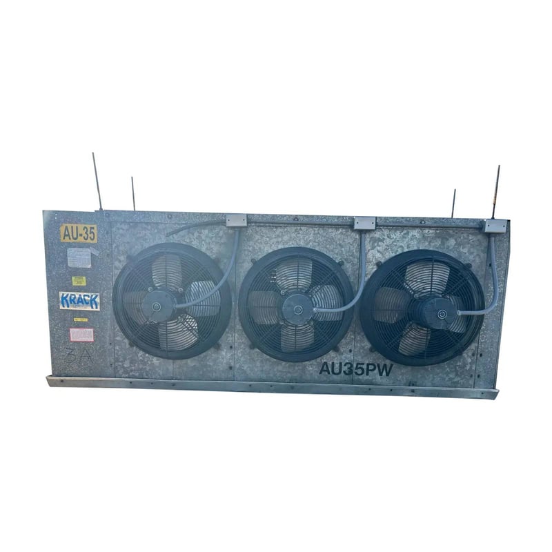 3 Fans, Krack #DTX3S-810-DXA-HGC-LH, Ammonia Evaporator Coil, 6.75 TR, Low Temperature, Frosted Coil, 15000