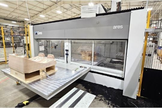 CMS #ARES-3618-TR-PX5-Z1200, 5 axis CNC router for vertical