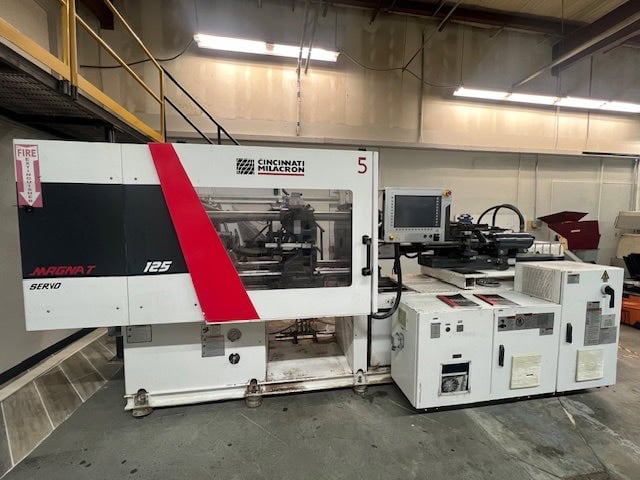 125 Ton, 7.6 Oz, Cincinnati Milacron Magnat #MTS-125, Injection Molding Machine, Fr.450, Endura Touch