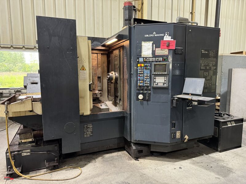 LeBlond Makino #A55D-A60, CNC horizontal machining center, Fanuc OM, 22" X, 22' Y, 22" Z, 15000 RPM, 40