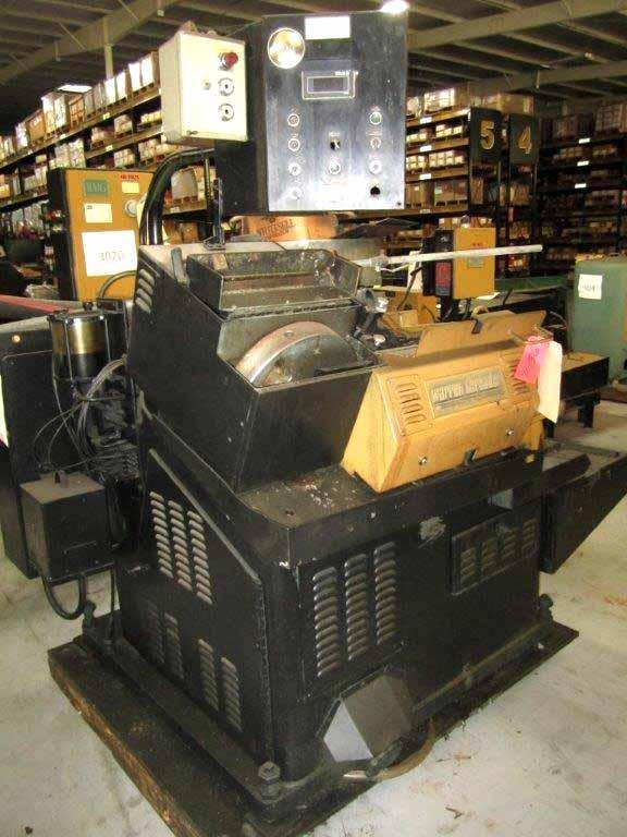 1/4" x 3" Warren #WT-1000, high speed automated flat die thread roller, 90-1000 PPM, 1984