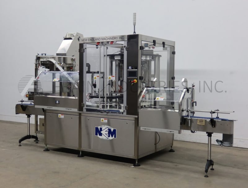 New England #NEHDRPA20-40/HE-10/NES-36, automatic, 304 Stainless Steel, 4 head, heavy duty, rotary press on