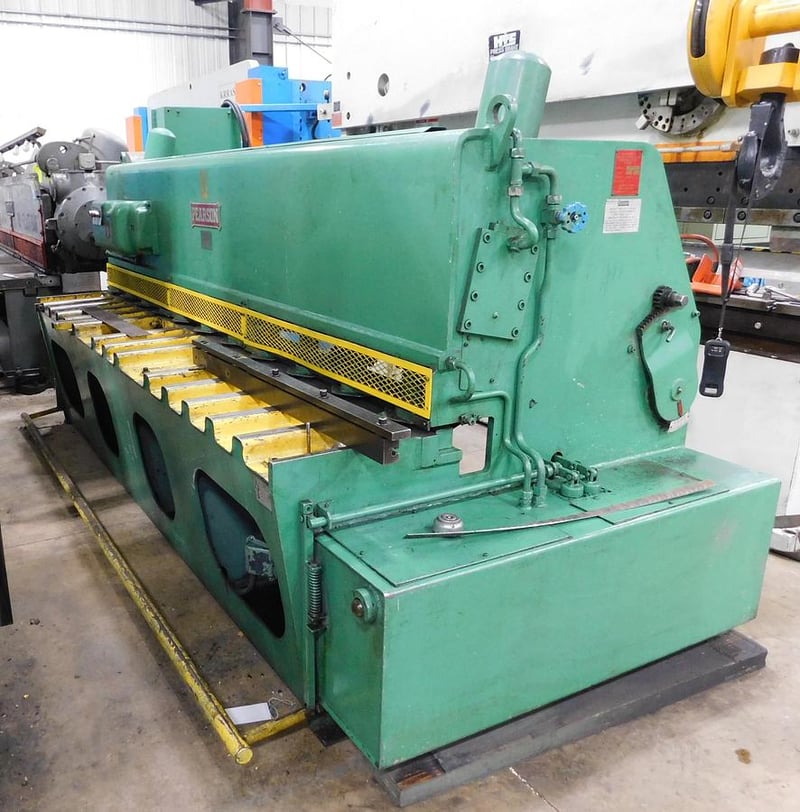1/4" x 10' Pearson, hydraulic shear, 48" squaring arm, 30" front operated power back gauge, manual blade