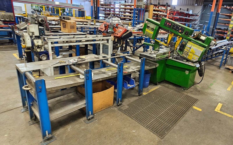 13" x 18" Hyd-Mech #S20A-Series-II (green), automatic horizontal pivot band saw, 5 HP, 90° pivot