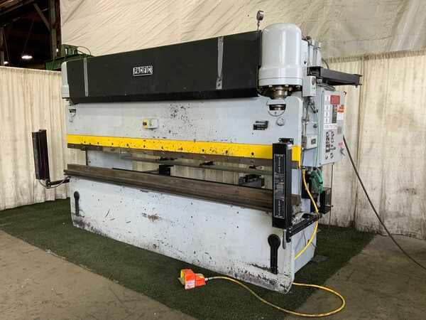 110 Ton, Pacific #J110-12, hydrauic press brake, 12' overall, 1265" between housing, 10" stroke, 20 HP, 1977