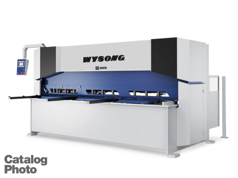 1/4" x 10' Wysong #MB06-122, hydraulic shear, 10" throat, 13 HP, front support arms, foot pedal, new