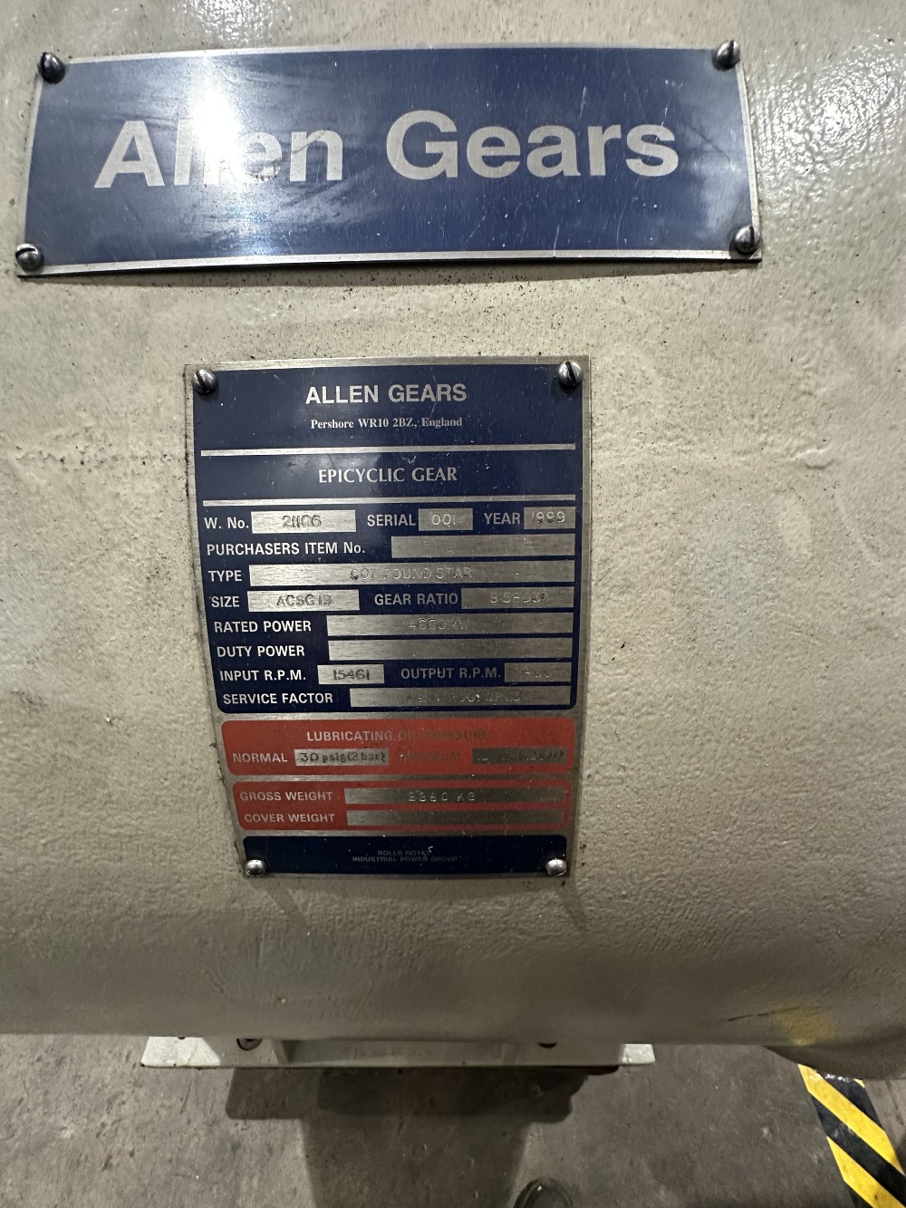 15461 RPM in, Allen Gears Gears Epicyclic gearbox, 8.58 :1 Gear Ratio ...