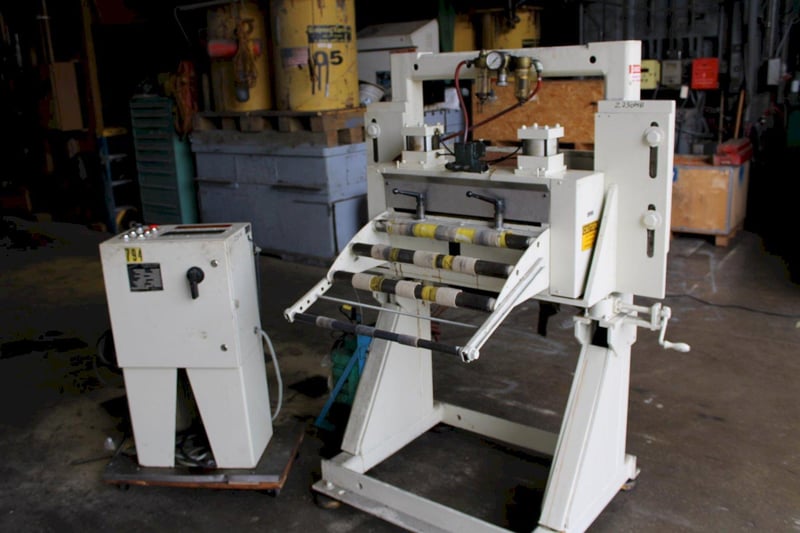 24" x .078" Rowe, servo feeder, pilot release, jogging pendant cascade rolls, stock lubricator