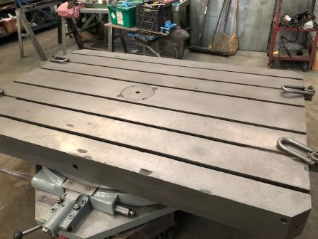 48" x 72" Lucas, rotary table, air lift, 6 T-slots, 12-1/2" Ht, 1970