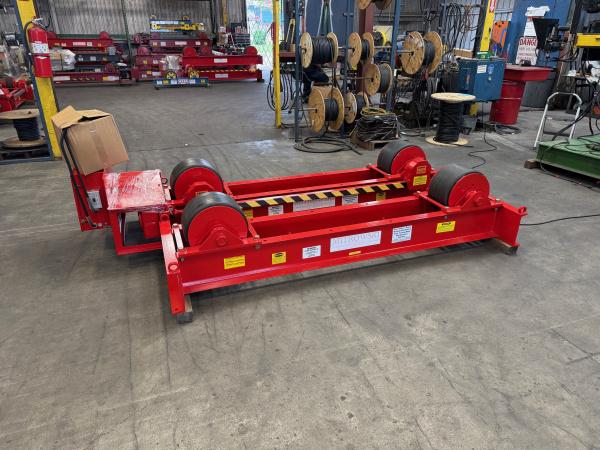 20 Ton, WeldWire #WWRD-20ST / WWRI-20ST, tank turning rolls, 40000 lb., 15" diameter x 9" width rubber tires