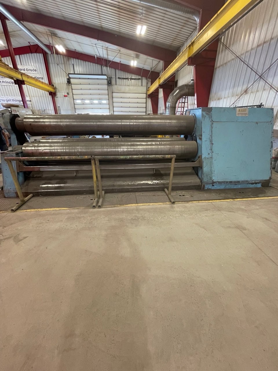 12' x 1.5" Davi #MCO3750, Plate Roll, 17" lower, 19.5" upper diameter, 3 roll, 40 HP, 1996