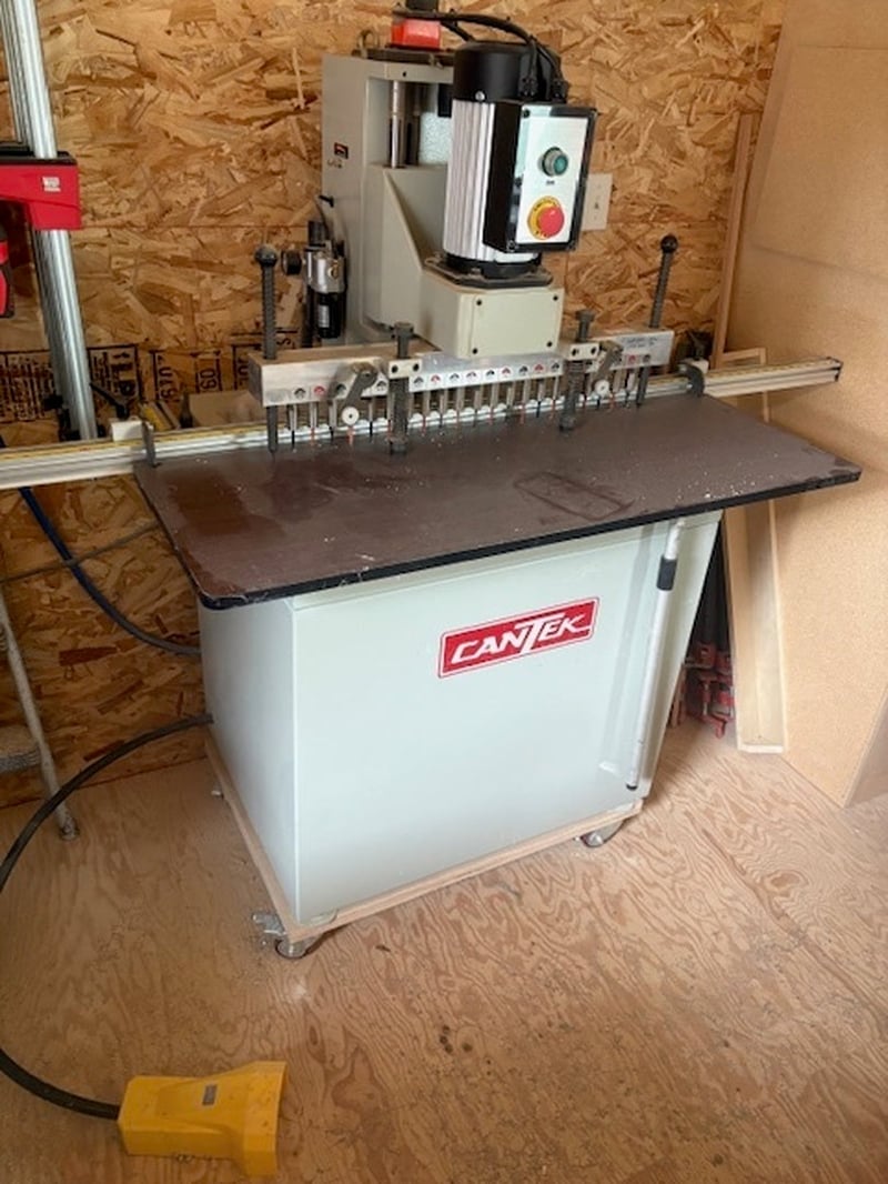 21 Spindle, Cantek #JB21P, line boring machine, pneumatic stroke, 2 HP, 2021
