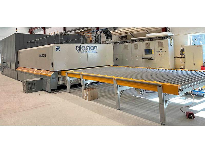 Glaston #RC-200-2448, flat glass tempering furnace, 94.5" x 189" capacity, 2015