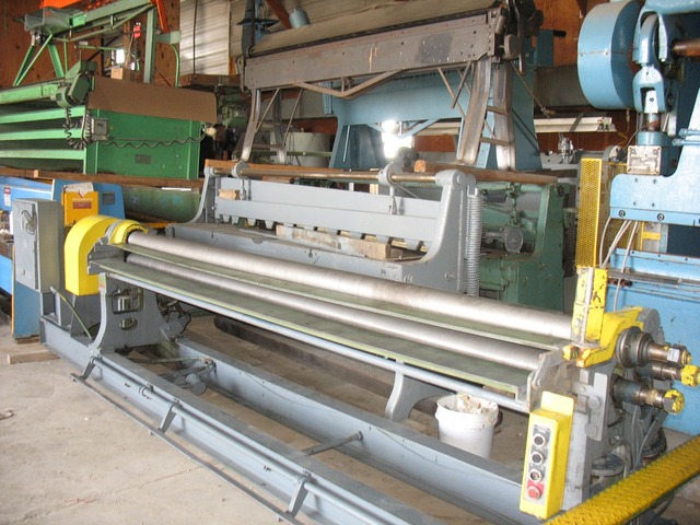 10' x 20 gauge Rolshear #2-H, mechanical bending roll, initial pinch, 4.5"roll diameter, 5 HP, 1980